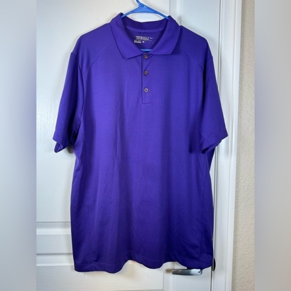 Nike Golf Tour Performance Purple Dri-Fit Polo Shirt Size XL EUC #2055